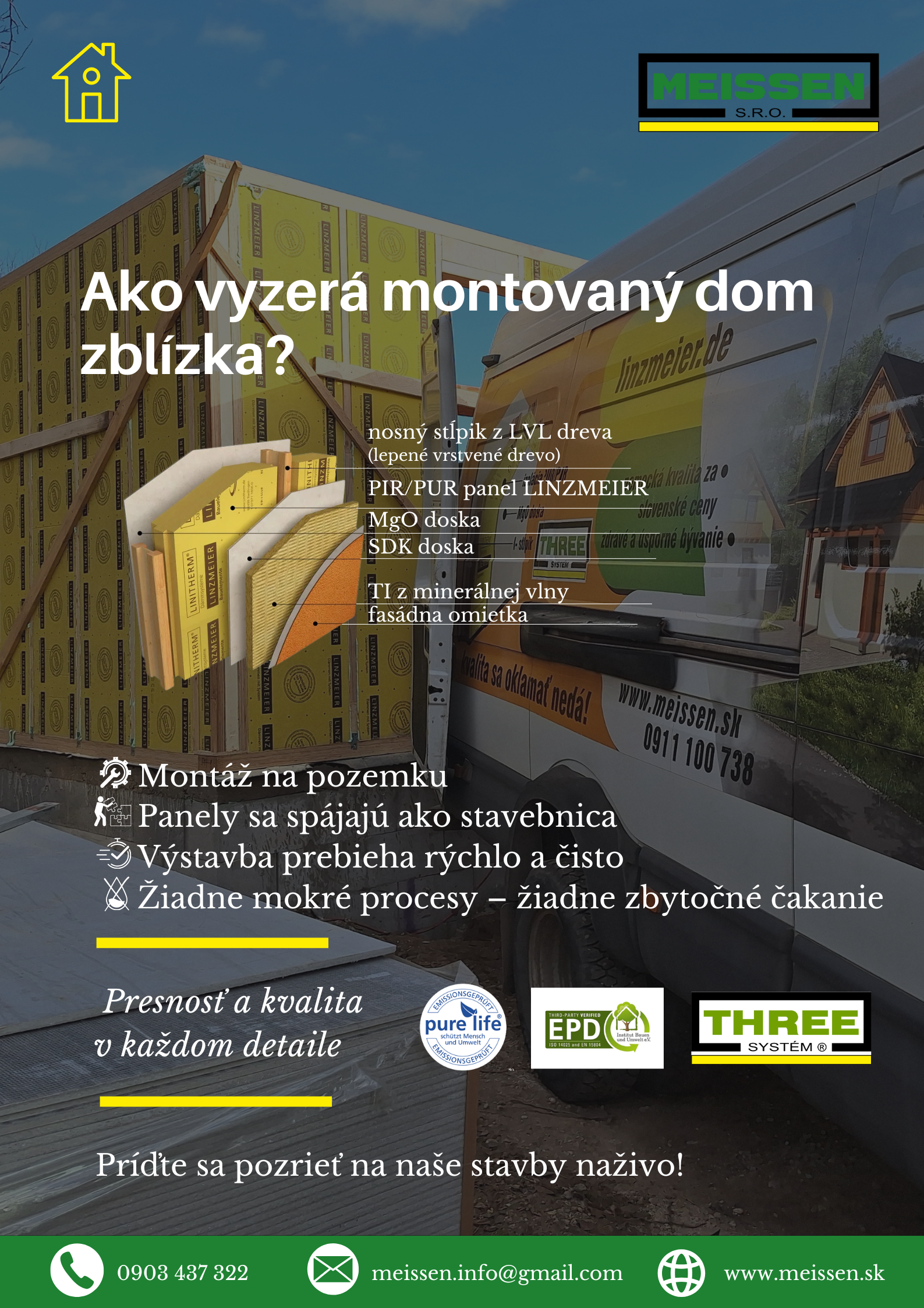 Ako vyzerá montovaný dom zblízka?