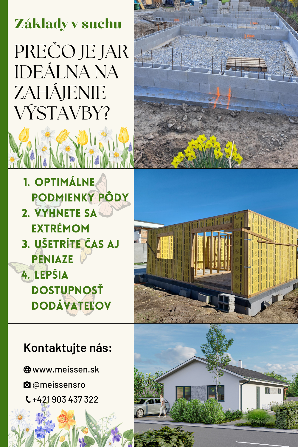 Základy v suchu – prečo je jar ideálna na zahájenie výstavby