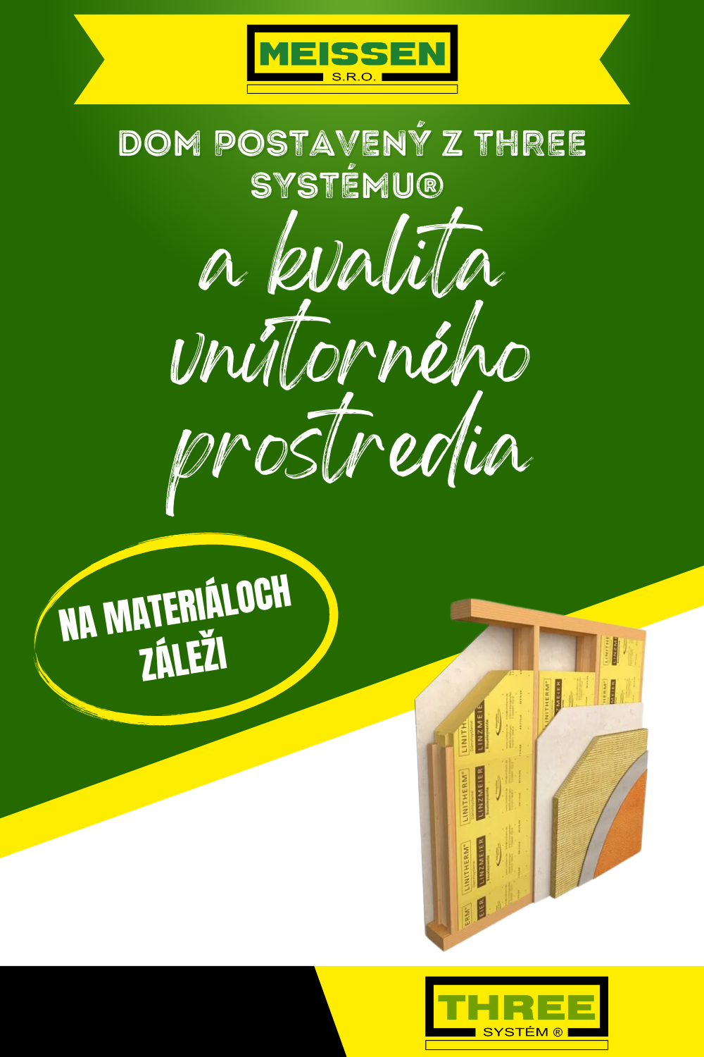 Dom postavený z Three systému® a kvalita vnútorného ovzdušia