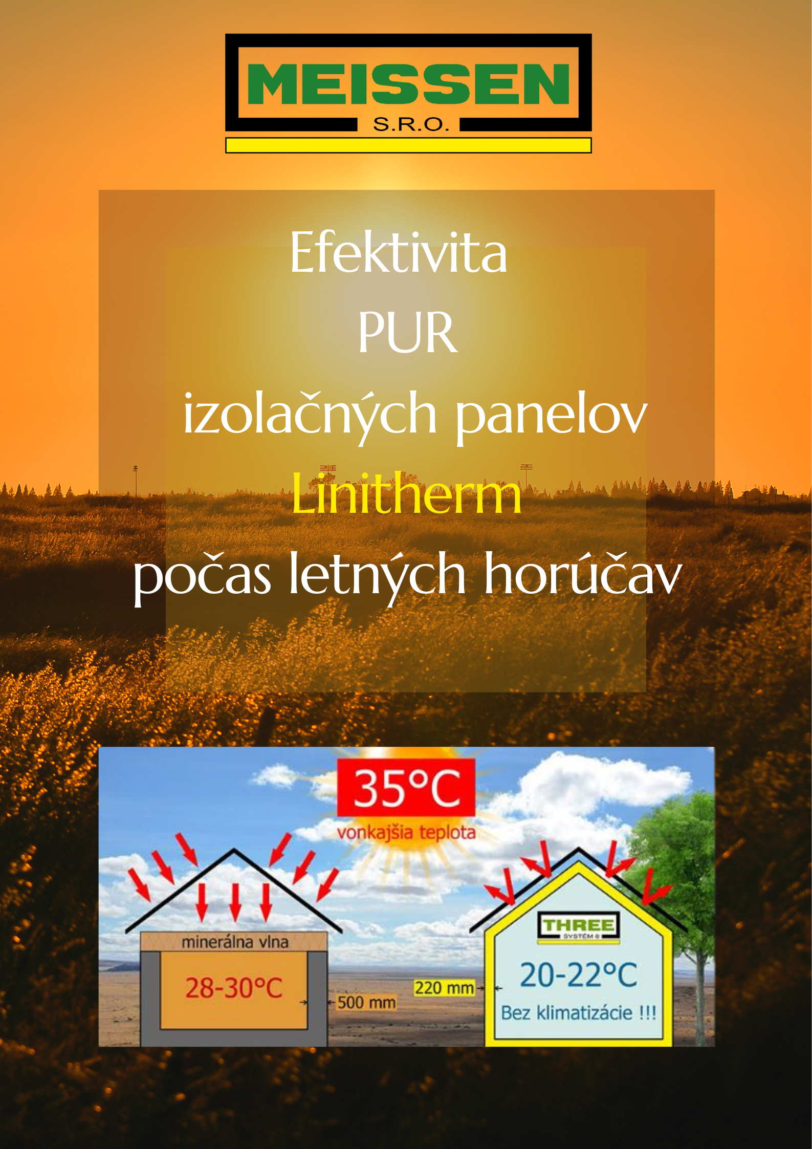 Efektivita PUR izolačných panelov Linitherm počas letných horúčav